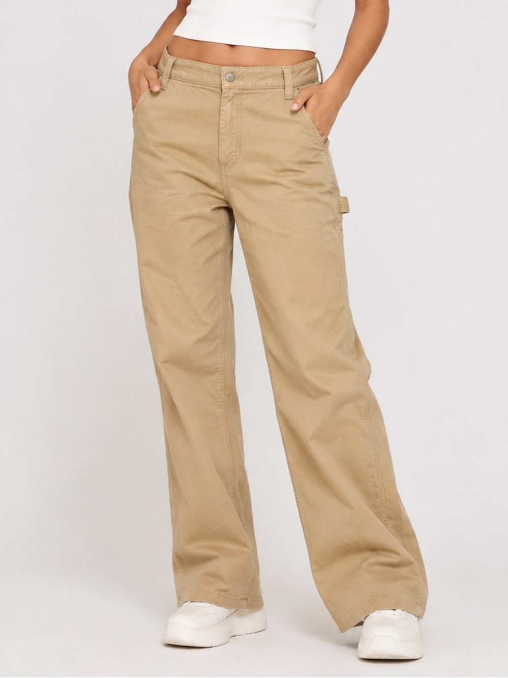 Carhartt Rugged Flex Loose Fit Canvas Work Pant Khaki Tan. Size 14S